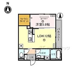 プラザエミネンス 1LDKの間取図画像