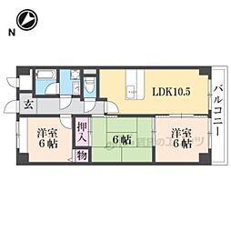 シエル 3LDKの間取図画像