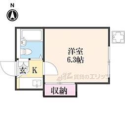 レオパレス新伊丹第2 1Kの間取図画像