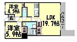 シャルマンフジ岬公園 2LDKの間取図画像