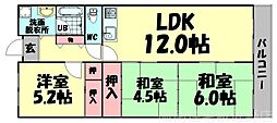サンハイツ和泉砂川 3LDKの間取図画像