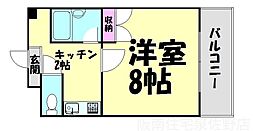 オアシス羽倉崎1 1Kの間取図画像