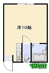 メゾンドフルール ワンルームの間取図画像