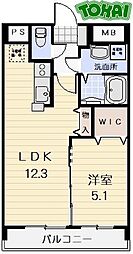 アンジュー6 1LDKの間取図画像