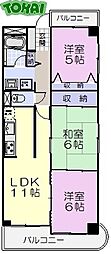 ヴィラ 3LDKの間取図画像