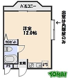 ビビュール・ピュイ ワンルームの間取図画像