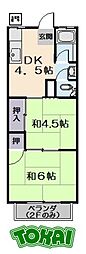ヱビスマンション 2DKの間取図画像