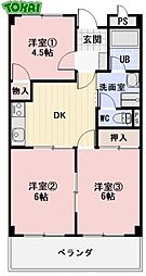 間取図画像 3DK