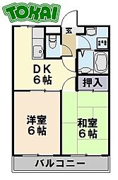 セントナージュ 2DKの間取図画像