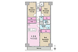間取図画像 3LDK