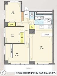 グレイス大島 3LDKの間取図画像