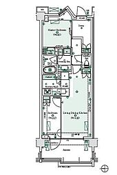 パークシティー高田馬場 2LDKの間取図画像