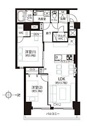方南ファミリーコーポ 2LDKの間取図画像