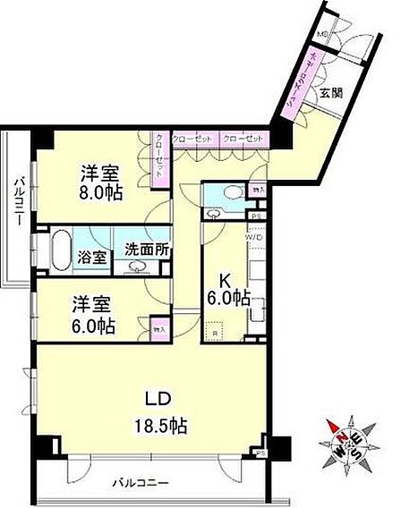 お部屋は3階部分・南西向き角住戸です。充実の設備・仕様で快適に過ごせます。