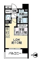 クレヴィア森下駅前 1LDKの間取図画像