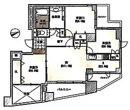 ヒルズ船堀 3LDKの間取図画像