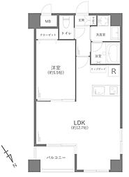 パレ・ソレイユ世田谷弐丁目 1LDKの間取図画像