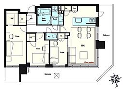 シティタワーズ東京ベイウエストタワー 3LDKの間取図画像