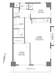 ドムール江古田 2LDKの間取図画像