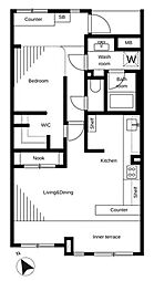 ヴィーナ・パルテール渋谷ウエスト 1LDKの間取図画像