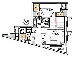ファミール銀座EAST 2LDKの間取図画像