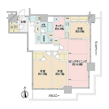 3LDK 間取り