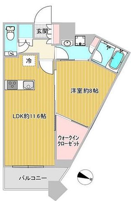 1LDK 間取り