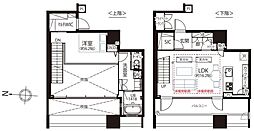 ワールドシティタワーズブリーズタワーB1棟 1LDKの間取図画像