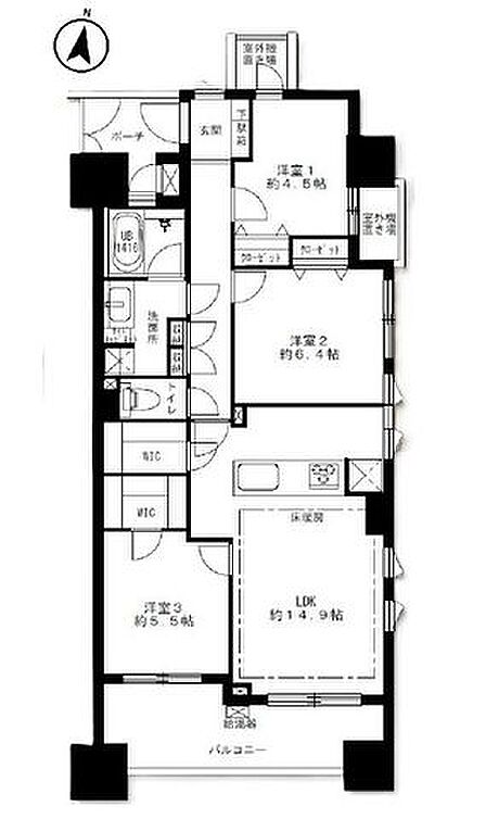 14.9帖のLDKは家族が集まっても窮屈さを感じない広さ、自然と家族が集まり会話が始まるそんなあたたかさが生まれる空間です。