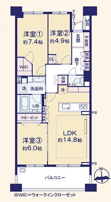 8階南向きにつき、陽当たり・通風・眺望良好です。収納が豊富で、荷物が多い方でもスッキリ仕舞うことが出来ます◎システムキッチン+対面、食器洗浄機、ディスポーザー付きです。