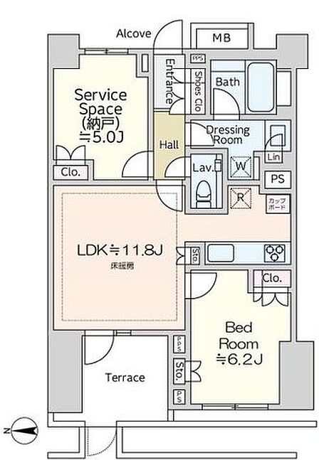 リフォームで綺麗に一新の1LDK+S。リビングは床暖房付き、冬場も足元から暖かく過ごせます。
