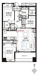 ライオンズプラザ西大島駅前 3LDKの間取図画像