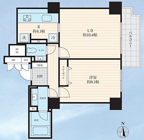 間取り 広尾ガーデンヒルズＪ棟 2階/203