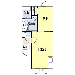 ラピス1 1LDKの間取図画像