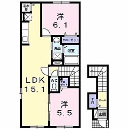 グレイスリッチ 2LDKの間取図画像