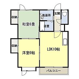 セラム 2LDKの間取図画像