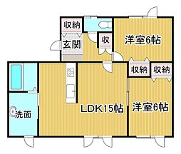 Compostela1 2LDKの間取図画像