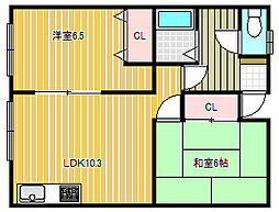 ちるはうす 2LDKの間取図画像