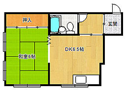 SKハイツ 1DKの間取図画像