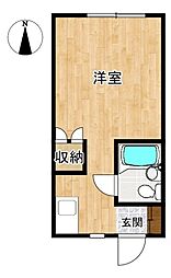 シャトレ白樺 ワンルームの間取図画像