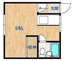 イーストエイト ワンルームの間取図画像