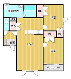 間取図画像 2LDK