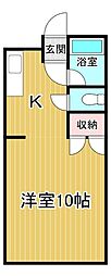 アーバン8・6 1Kの間取図画像
