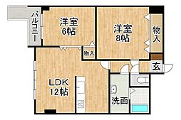 間取図画像 2LDK