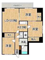 センターシティ3 3LDKの間取図画像