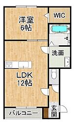 Ruby6 1LDKの間取図画像