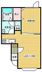 アーク・リビオンA 1LDKの間取図画像