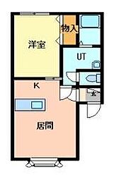 トゥインクル1 1LDKの間取図画像