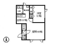 ハウスオブローズ5 1LDKの間取図画像