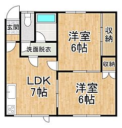 コーポ426 2DKの間取図画像